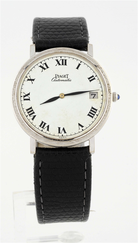 PIAGET AUTOMATIC 18K WHITE GOLD DATE.