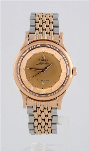 OMEGA CONSTELLATION TWO TONE ROSE GOLD AND STAINLESS STEEL