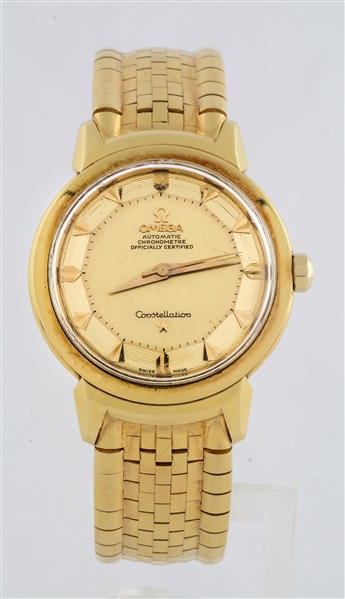 OMEGA CONSTELLATION GRAND LUXE WITH RARE HIGH CONDITION SOLID 18K OMEGA BRACELET 