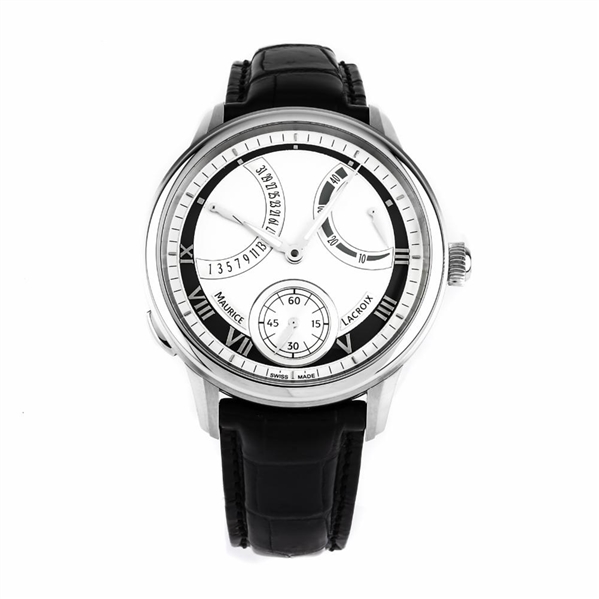 MAURICE LA CROIX STAINLESS STEEL MASTERPIECE CALENDRIER RÉTROGRADE MP7268-SS001-110.
