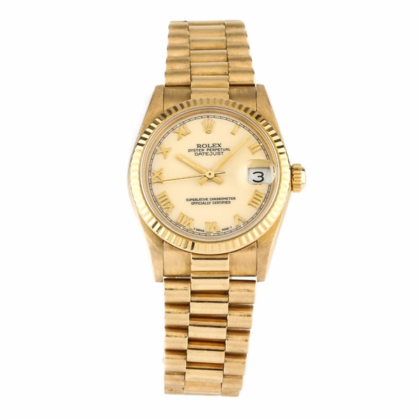 ROLEX YELLOW GOLD OYSTER PERPETUAL DATEJUST 68278.