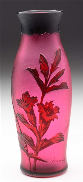 CAMEO GLASS VASE BY HARRACH.