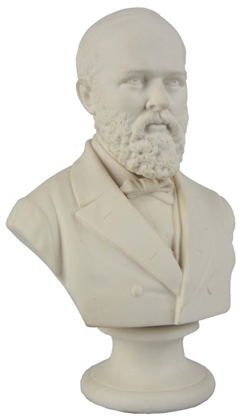 SMALL MARBLE BUST OF PRESIDENT GARFIELD.