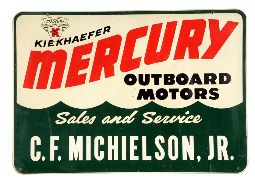 MERCURY OUTBOARD MOTORS SIGN. 