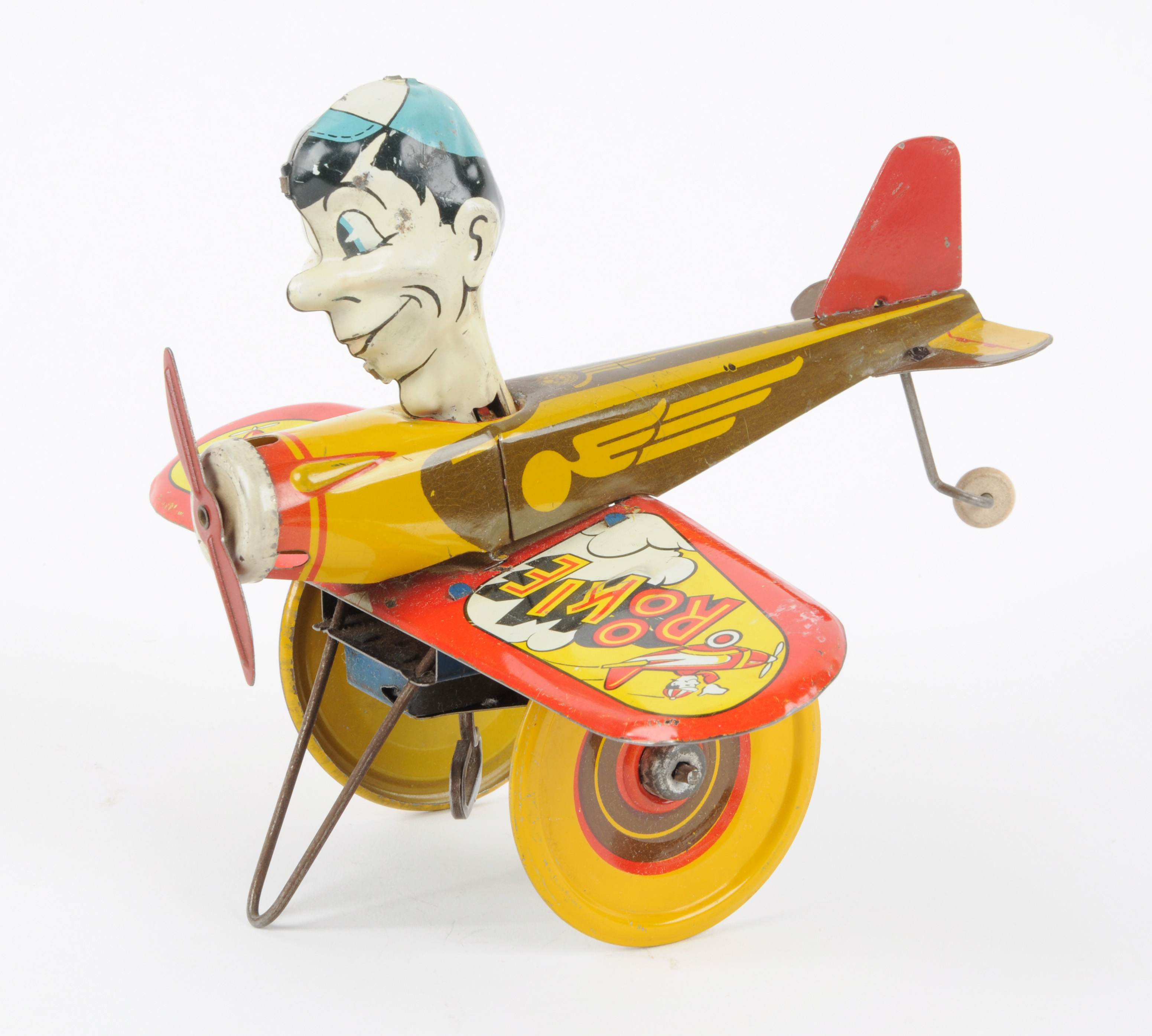 Lot Detail Marx Tin Litho Wind Up Rookie Pilot Toy