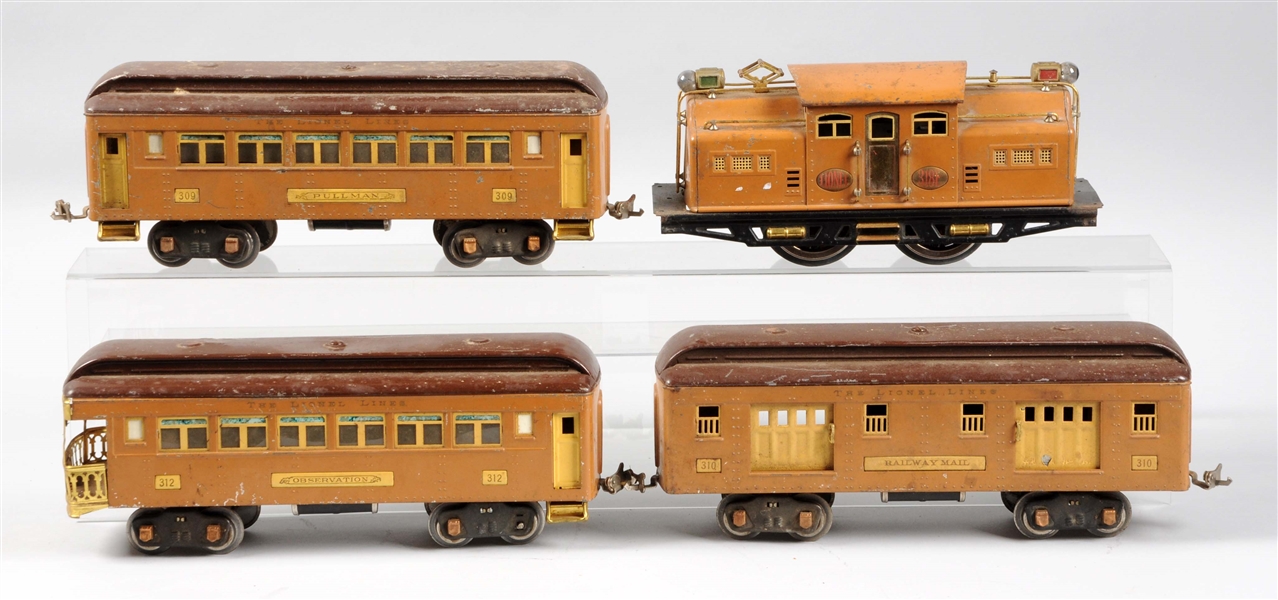 LIONEL NO. 318E STANDARD GAUGE PASSENGER TRAIN SET.