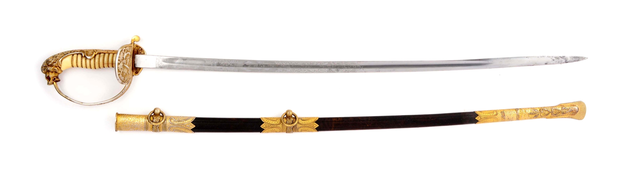 INSCRIBED WWI IMPERIAL GERMAN NAVAL SWORD ATTRIBUTED TO DIETRICH. 