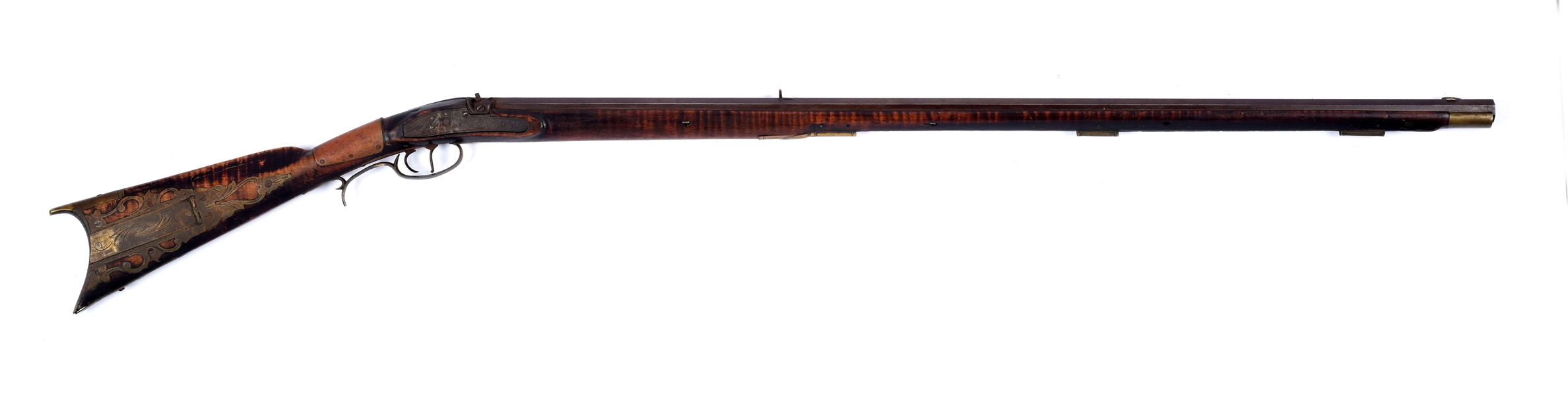(A) SIGNED PITTSBURGH KENTUCKY LONGRIFLE BY FLEEGER.