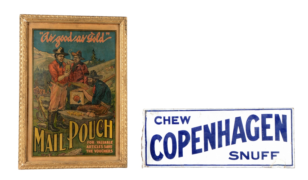 LOT OF 2: TOBACCO ADVERTISEMENTS. 