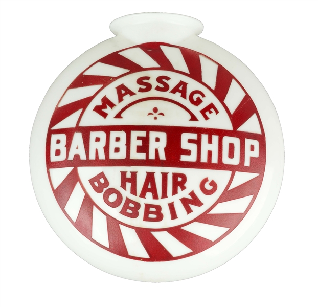 ROUND BARBER SHOP GLOBE SIGN.