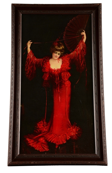 RED GIBSON GIRL CHROMOLITHOGRAPH. 