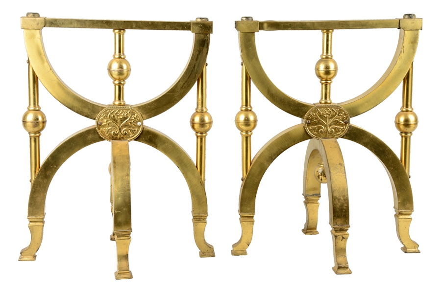 PAIR OF COFFIN STANDS.