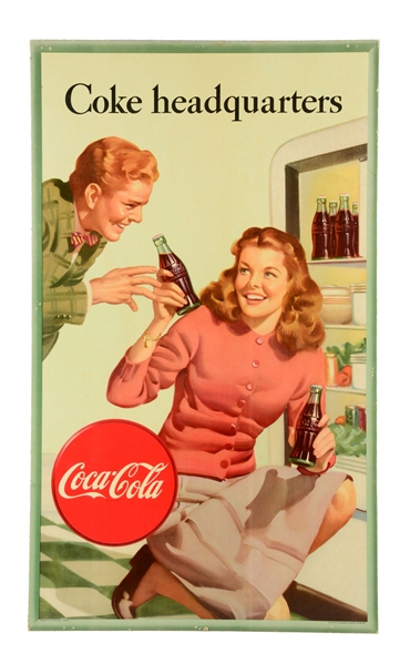 1947 COKE HEADQUARTERS SMALL VERTICAL POSTER.