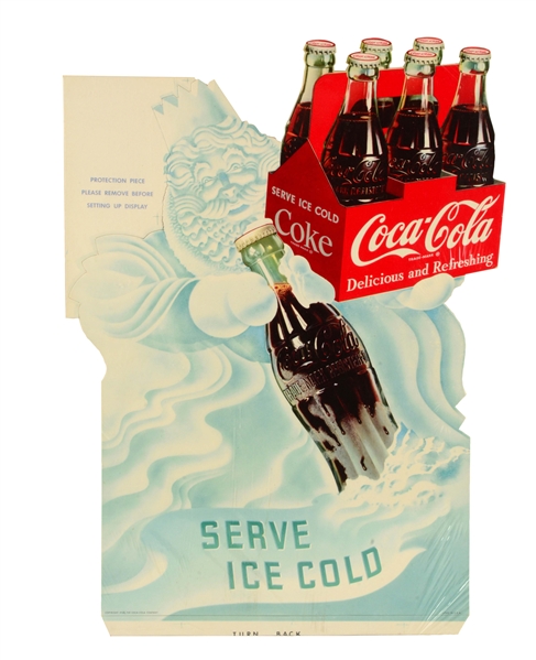 1953 COCA-COLA CARDBOARD CUTOUT WITH EASEL.