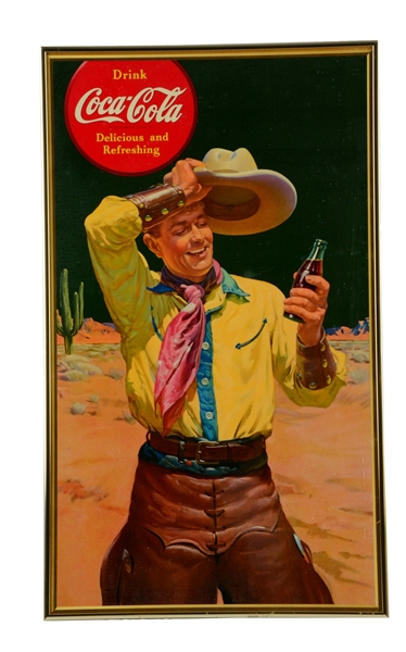 1941 SMALL COCA-COLA COWBOY POSTER.