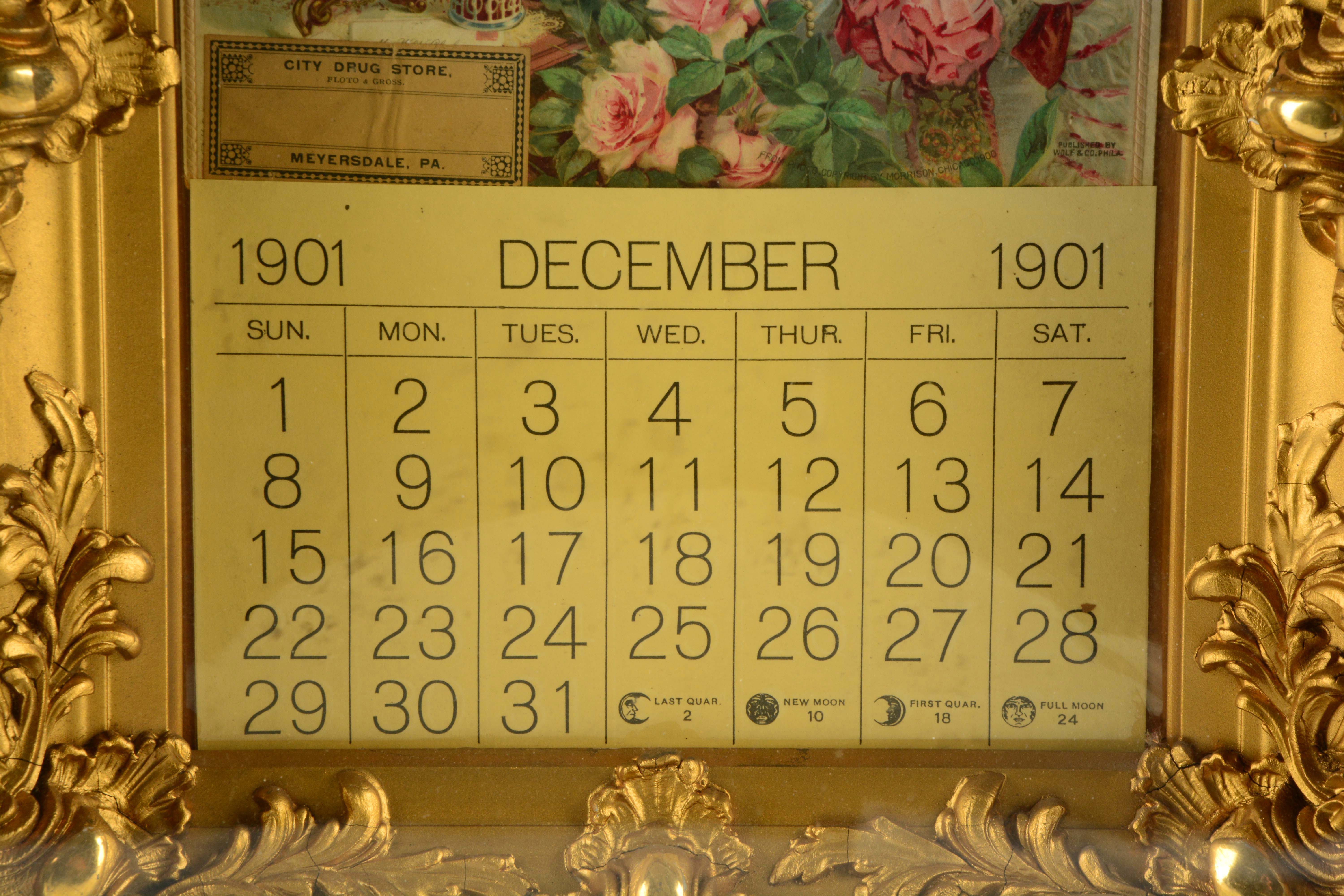 Lot Detail RARE & BEAUTIFUL 1901 COCACOLA CALENDAR.