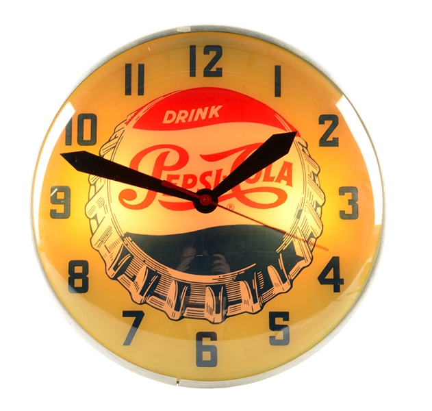 PEPSI COLA SWIHART ADVERTISING CLOCK.