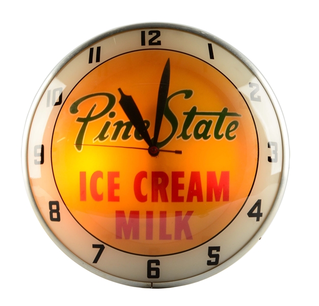 PINE STATE ICE CREAM DOUBLE BUBBLE CLOCK. 