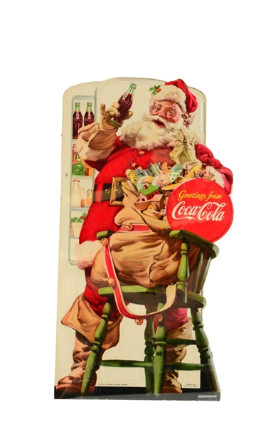 1948 SMALL COCA-COLA SANTA CUTOUT.