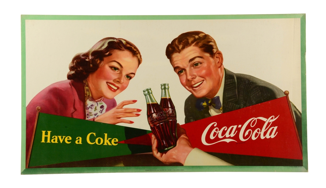 1950 COCA-COLA POSTER WITH TEENS.