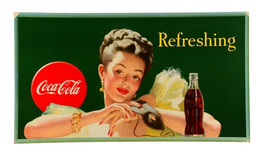 1947 CANADIAN COKE POSTER TITLED “REFRESHING”.