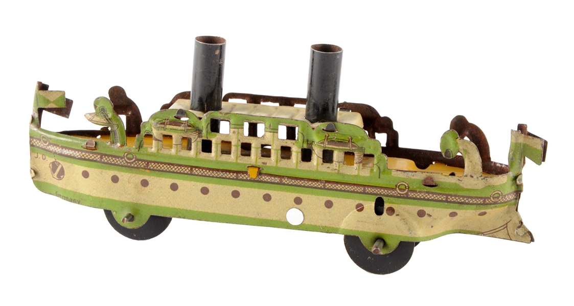 GERMAN DISTLER TIN LITHO STEAMBOAT PENNY TOY.