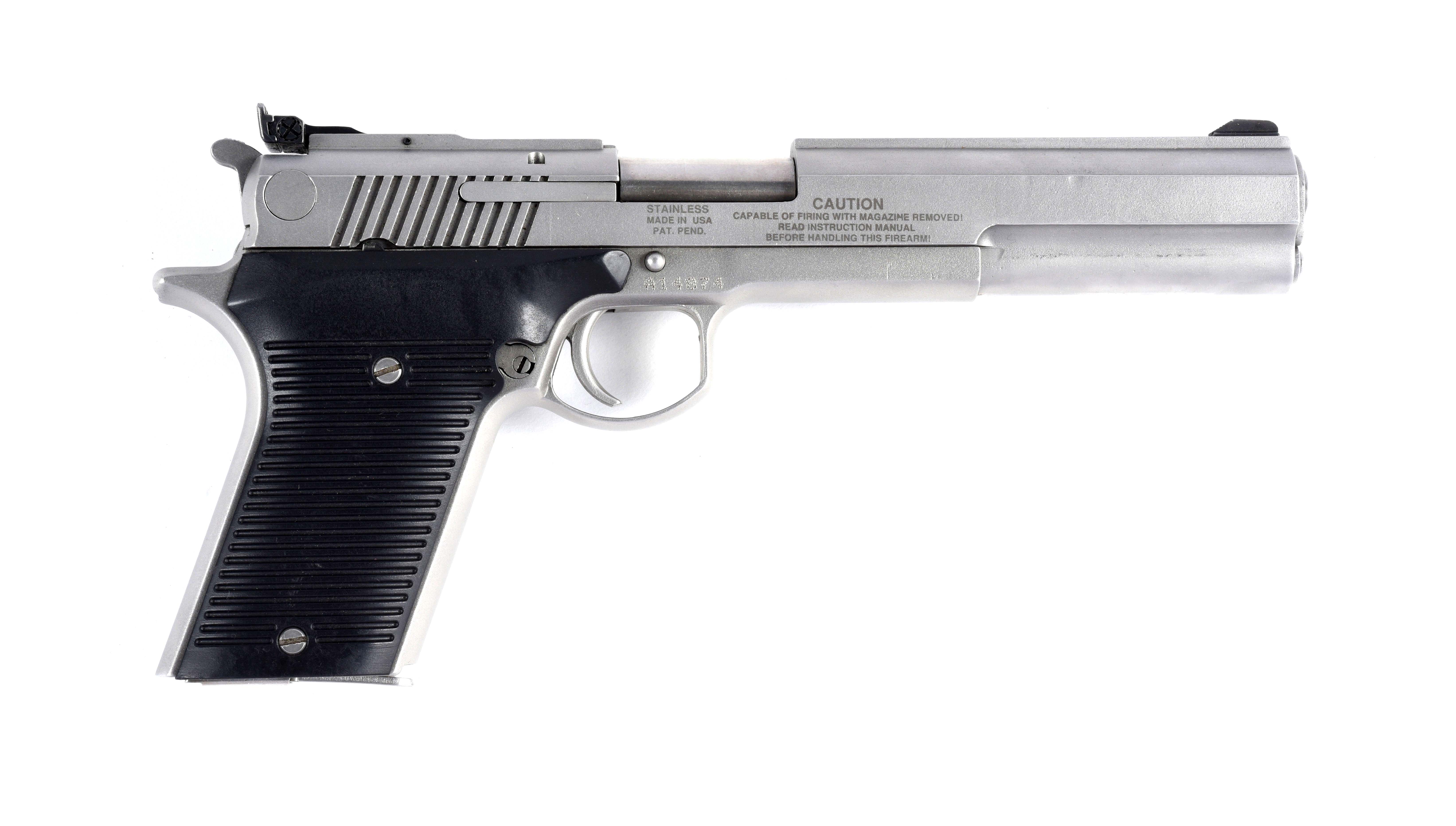 M) amt auto-mag III .30 carbine semi-automatic pistol. 