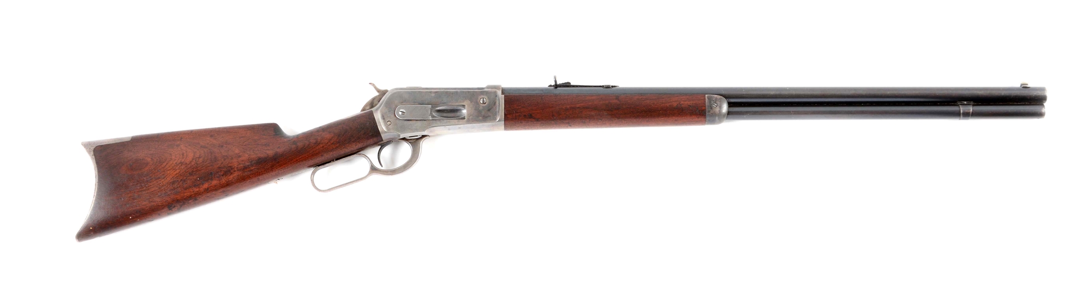(A) FINE WINCHESTER MODEL 1886 LEVER ACTION RIFLE.