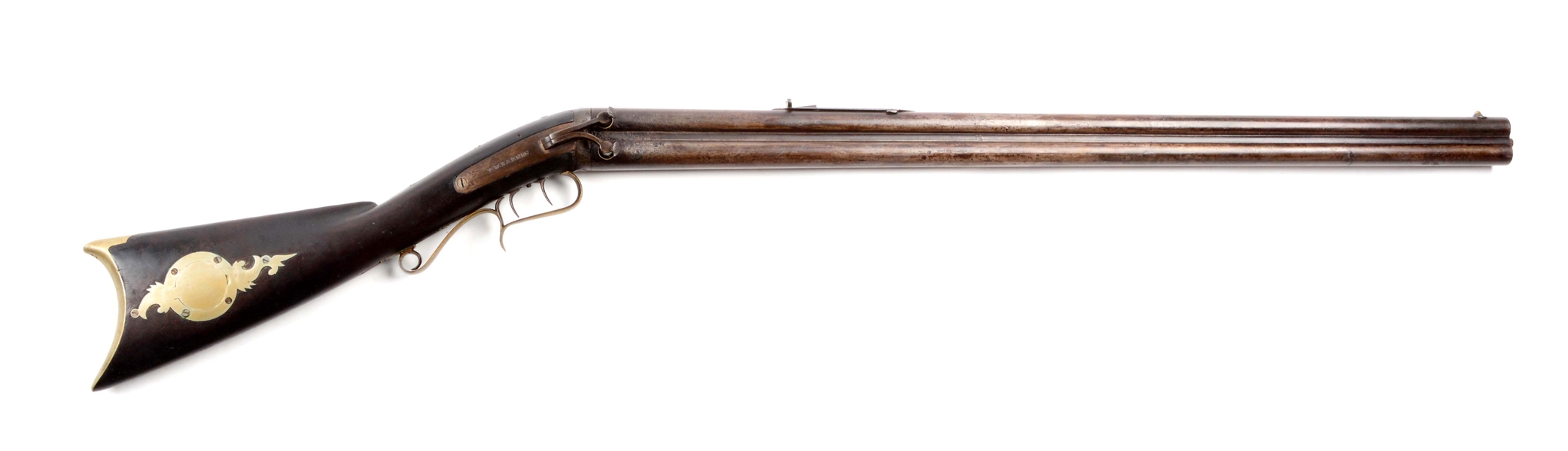 (A) T.W. BARNES BAR HAMMER PERCUSSION COMBINATION GUN.