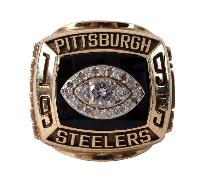 1995 PITTSBURGH STEELERS AFC CHAMPIONSHIP RANDY FULLER PLAYERS RING.