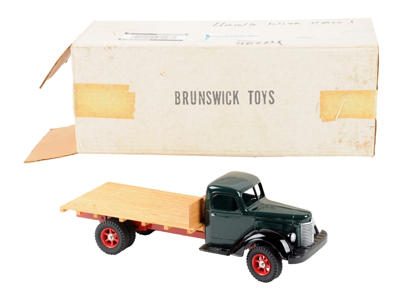 PRESSED STEEL BRUNSWICK TOYS TRUCK WITH BOX. 