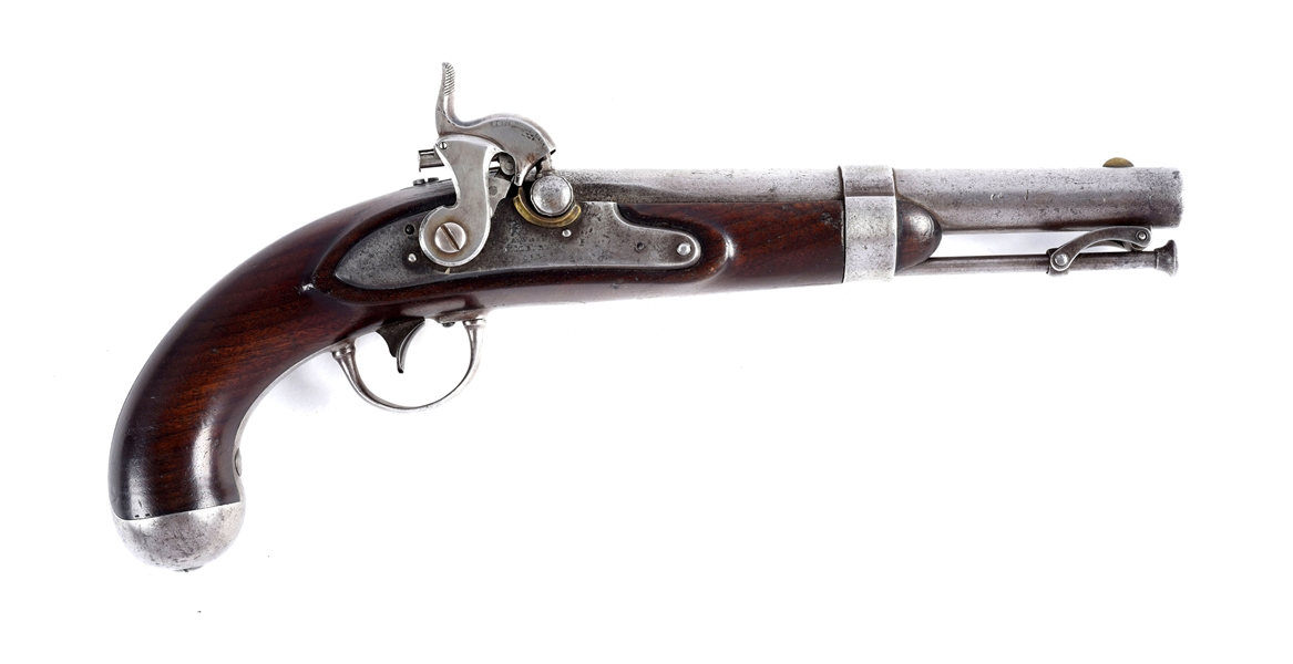 (A) U.S. MODEL 1836 GEDNEY PATENT CONVERSION PISTOL WITH SELF-PRIMING HAMMER BY WATERS.