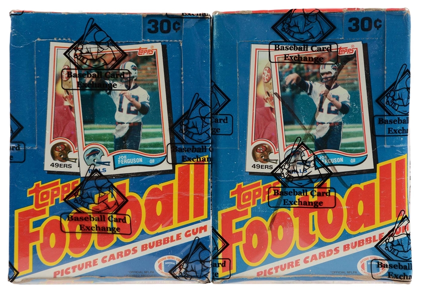 LOT OF 2: 1982 TOPPS FOOTBALL UNOPENED WAX BOXES.