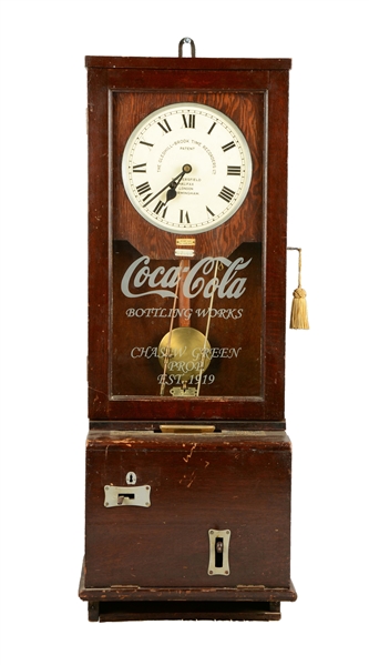 THE GLEDHILL-BROOK TIME RECORDERS COCA COLA TIME CLOCK.