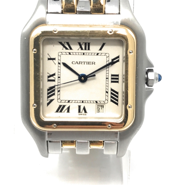 CARTIER STEEL-AND-18K-GOLD PANTHERE 1100