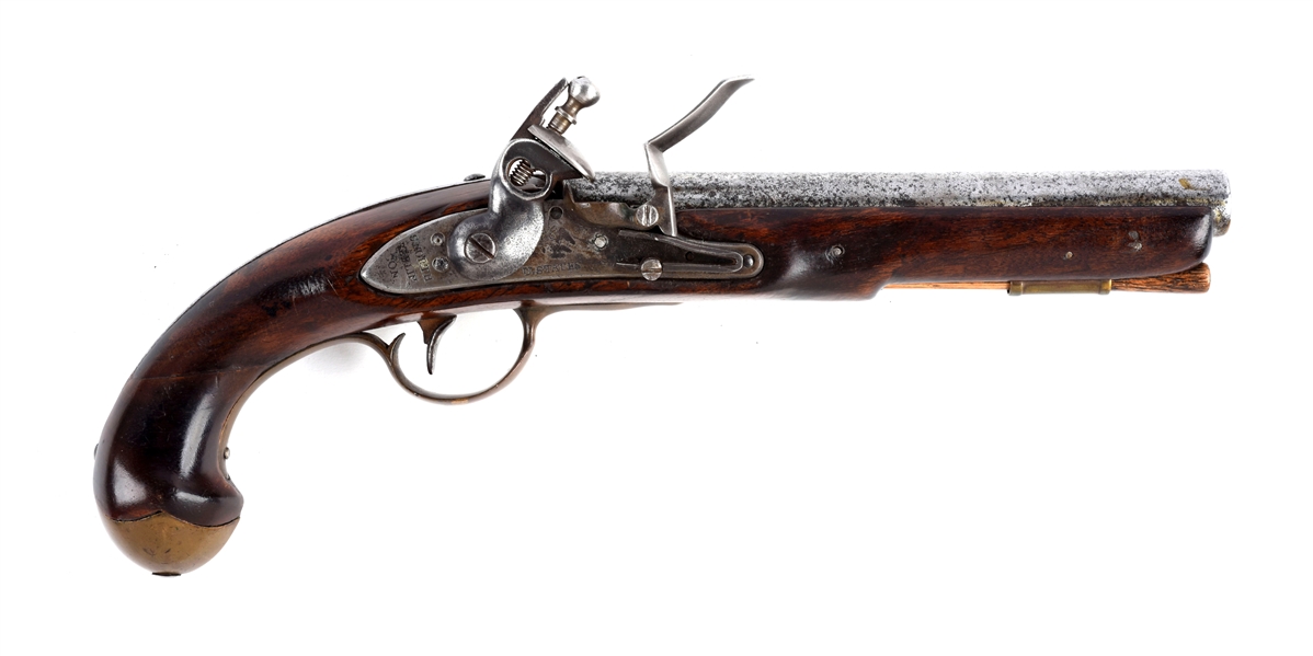 (A) U.S. MODEL 1810 OR 1811 TRANSITIONAL MARTIAL PISTOL BY S. NORTH.