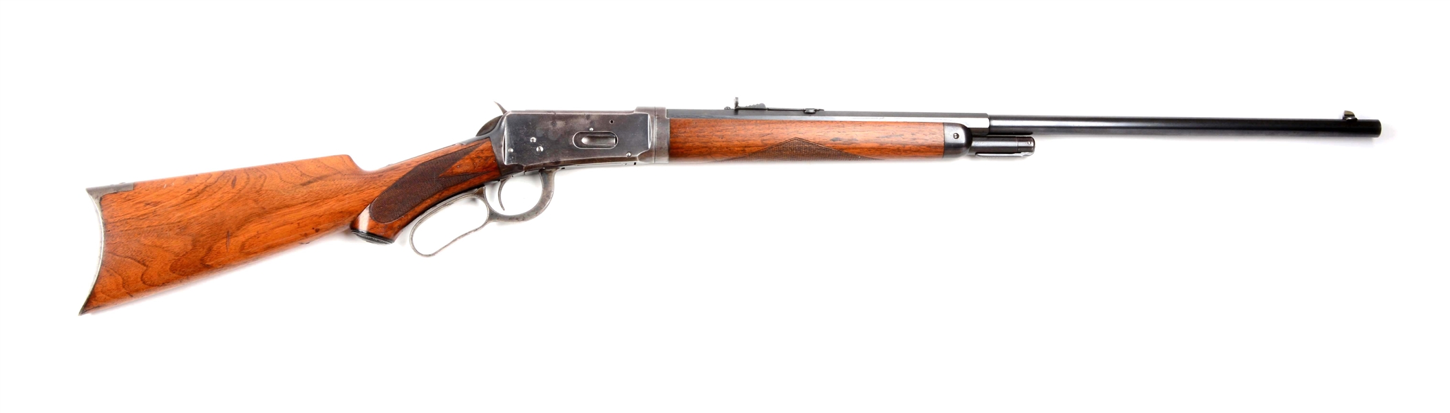 (A) SEMI-DELUXE WINCHESTER MODEL 1894 LEVER ACTION RIFLE.