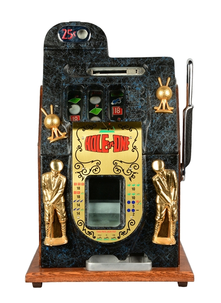 **FANTASY 25¢ MILLS HOLE IN ONE SLOT MACHINE.