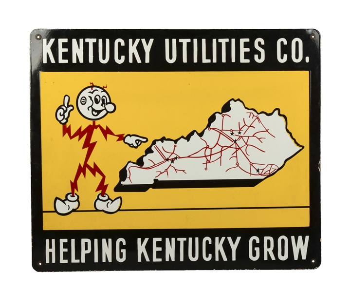 REDDY KILOWATT "KENTUCKY UTILITIES CO." SIGN.