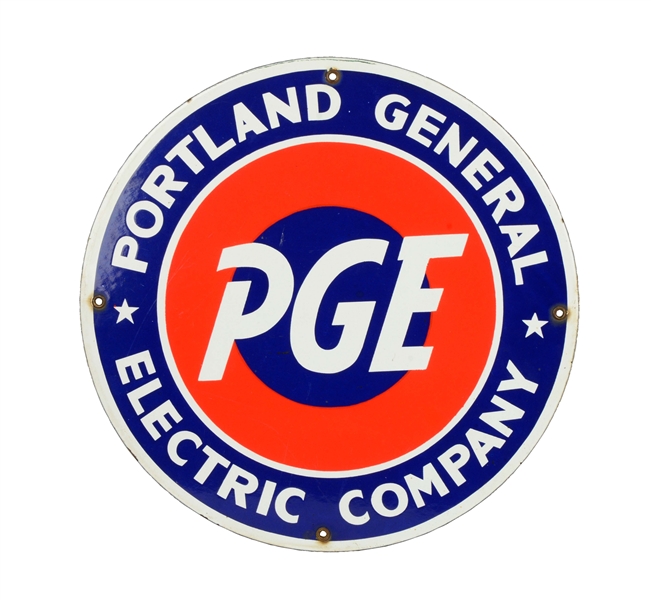 PGE PORCELAIN ADVERTISEMENT SIGN.