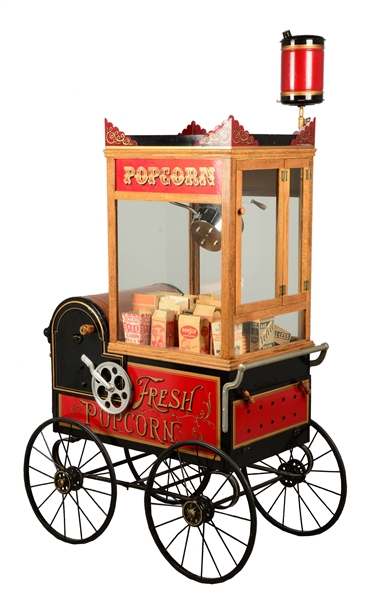 POPCORN AND ROASTED PEANUT MACHINE CART. 