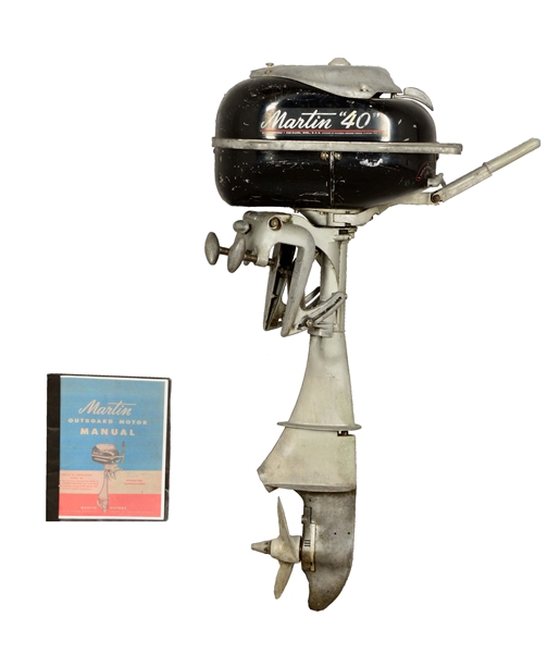 MARTIN "40" OUTBOARD BOAT MOTOR.