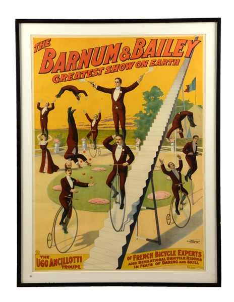 BARNUM & BAILEY GREATEST SHOW ON EARTH POSTER.    