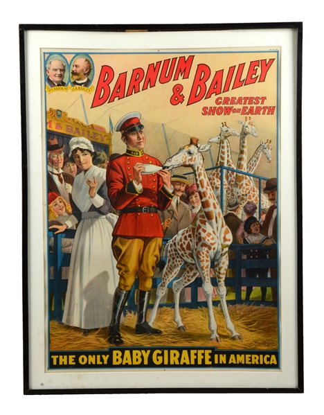 BARNUM & BAILEY ORIGINAL CIRCUS ADVERTISING POSTER.