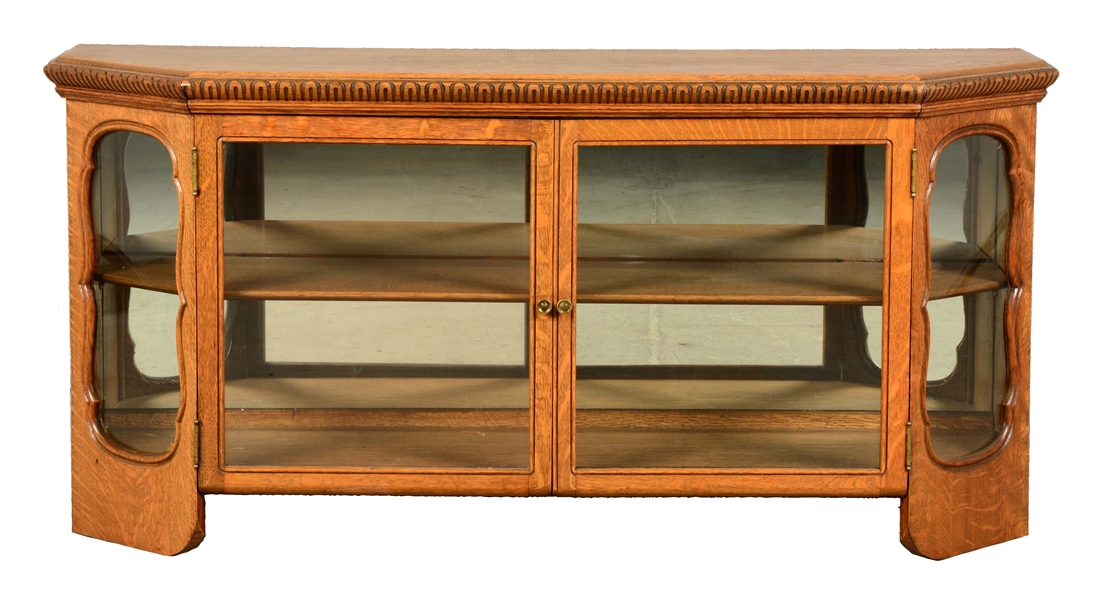 WOOD DISPLAY CABINET.