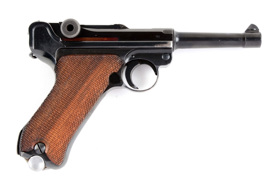 (C) POLICE MAUSER BANNER 1940 DATED LUGER SEMI-AUTOMATIC PISTOL.