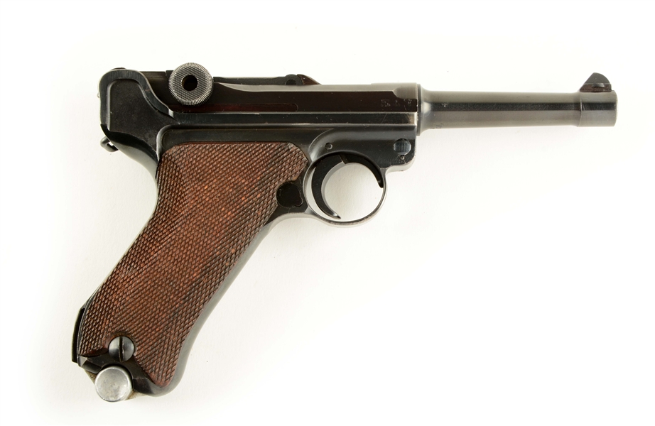 (C) MAUSER CODE 42 1940 DATED LUGER SEMI-AUTOMATIC PISTOL.