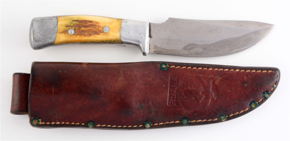 R.H. RUANA 28C S MARK STAINLESS STAG FIXED BLADE.