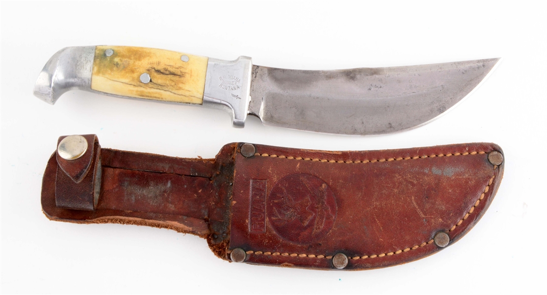 R.H. RUANA 15C LITTLE KNIFE TRANSITION STAMP STAG HANDLE.