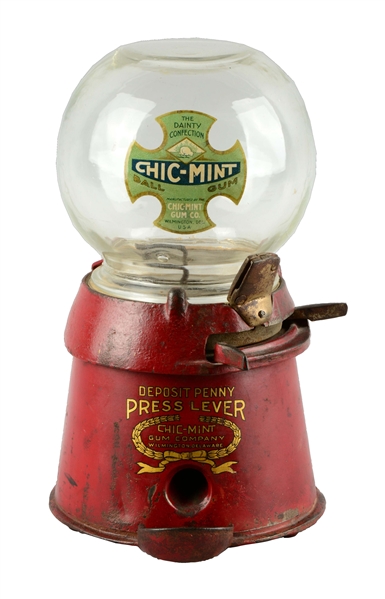 1¢ THE DAINTY CONFECTION CHIC-MINT GUM BALL MACHINE.